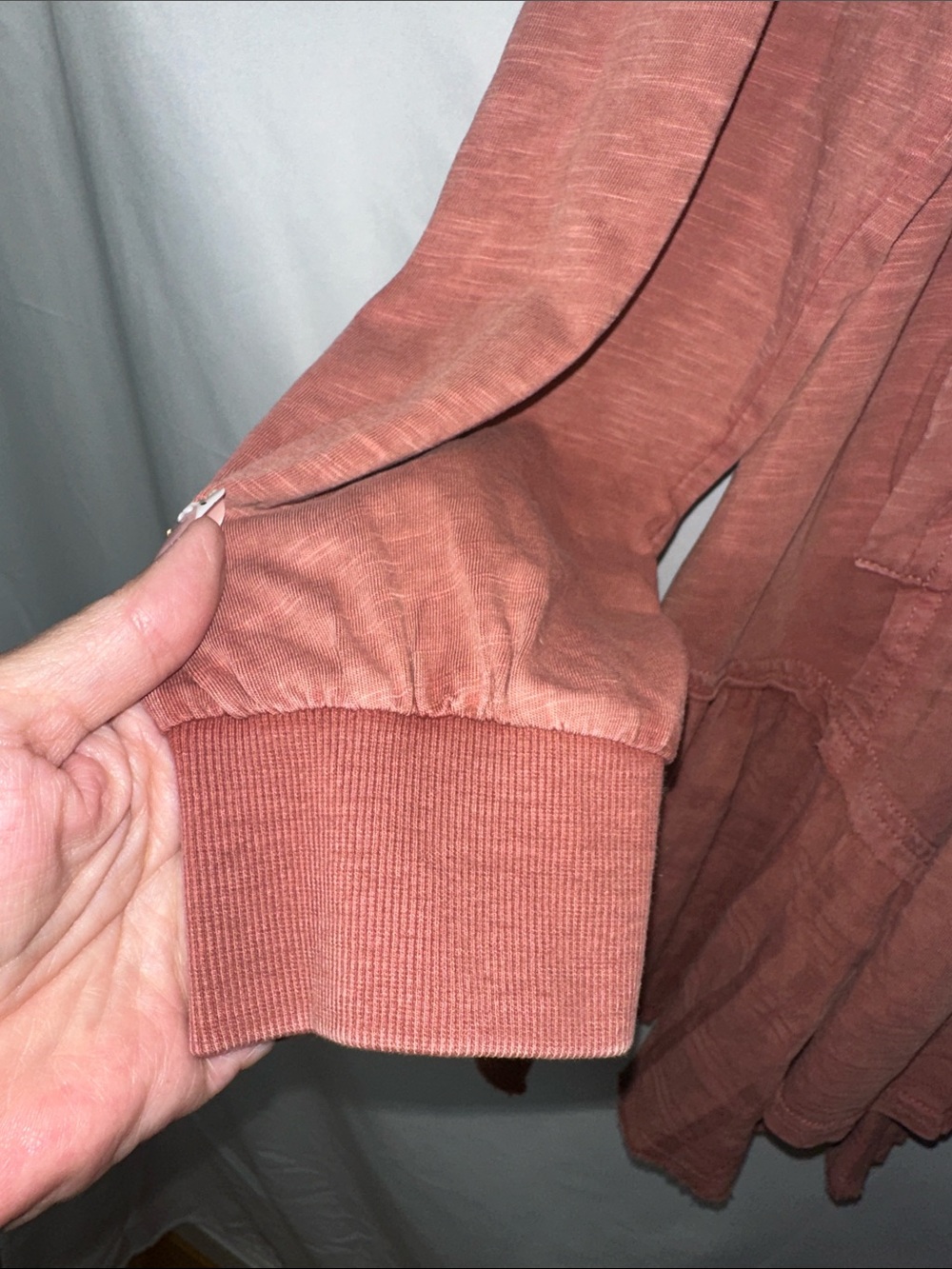 easel Washed Rust Button-Front Tunic Shirt - Picture 4 of 8